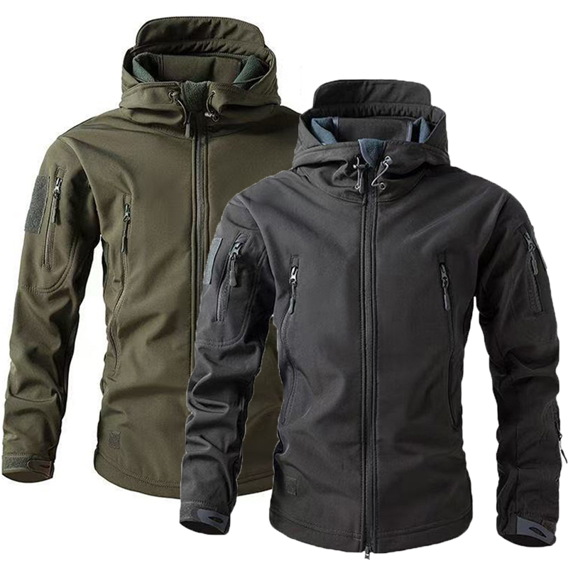 Fishing Jacket Waterproof - Мужские зимне-осенние теплые куртки-карго из софтшелла